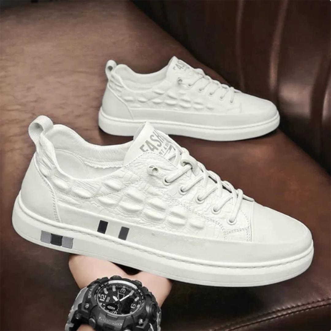 Sneakers pour homme automne élégantes légères en cuir synthétique avec finition texturée Branko