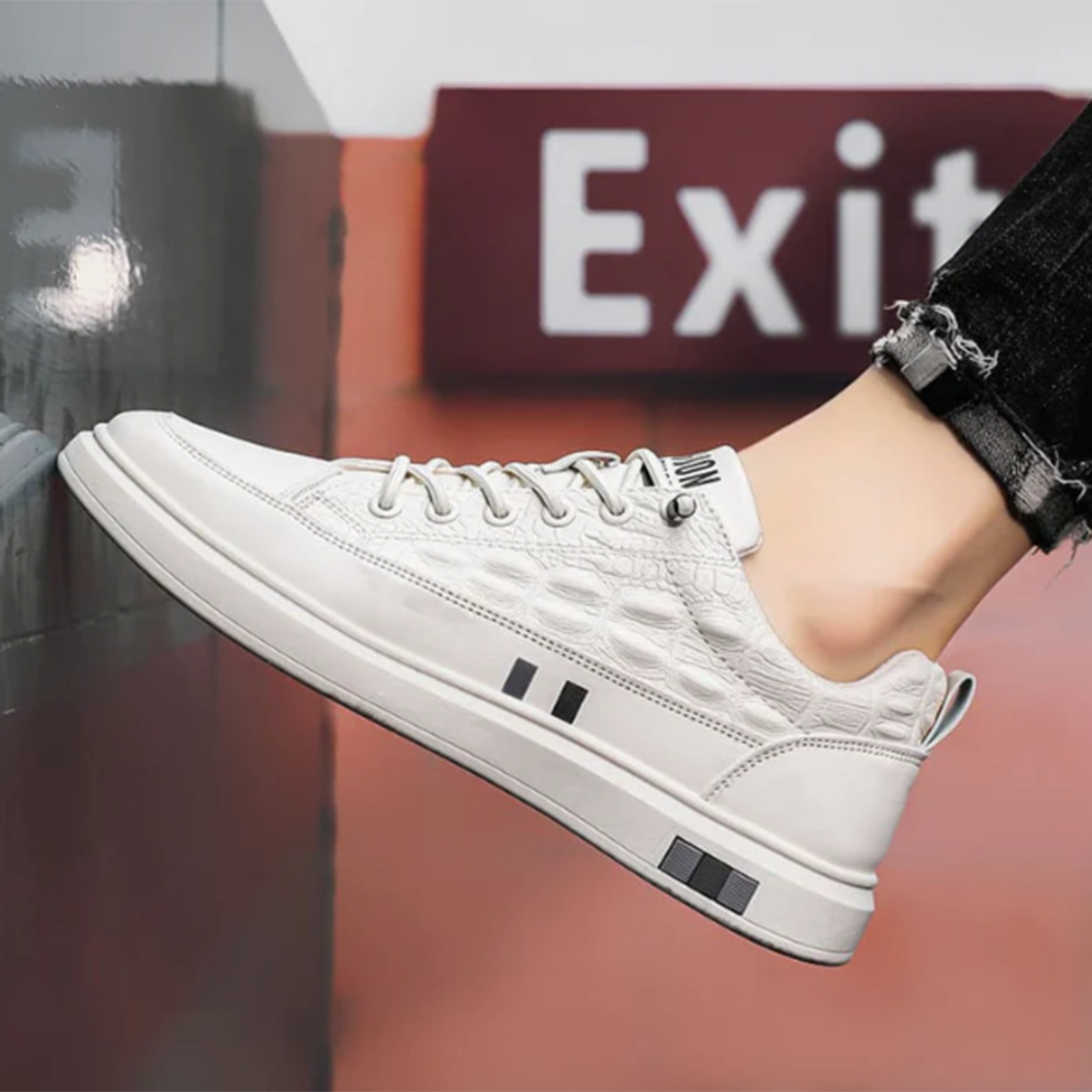 Sneakers pour homme automne élégantes légères en cuir synthétique avec finition texturée Branko