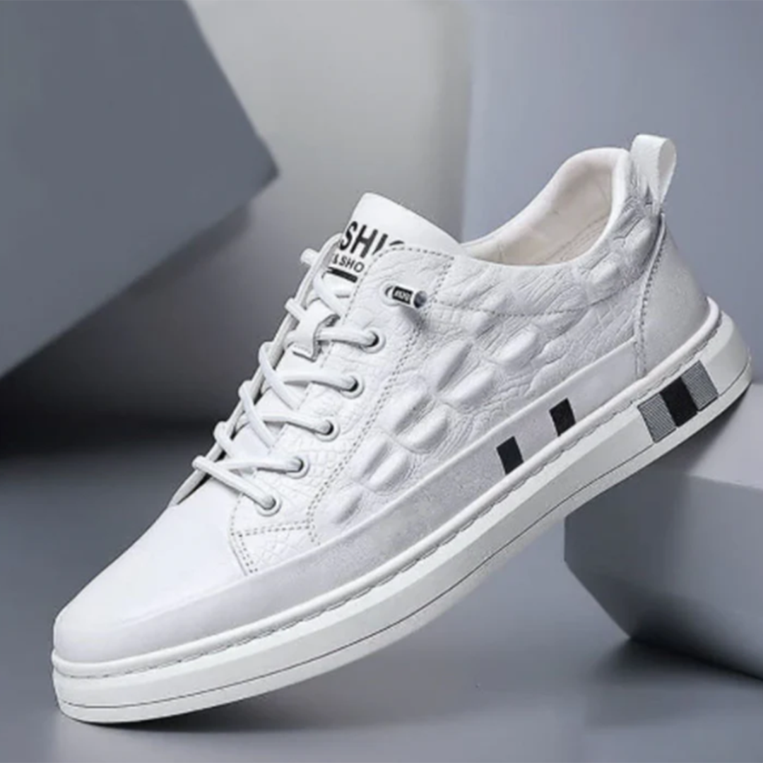 Sneakers pour homme automne élégantes légères en cuir synthétique avec finition texturée Branko