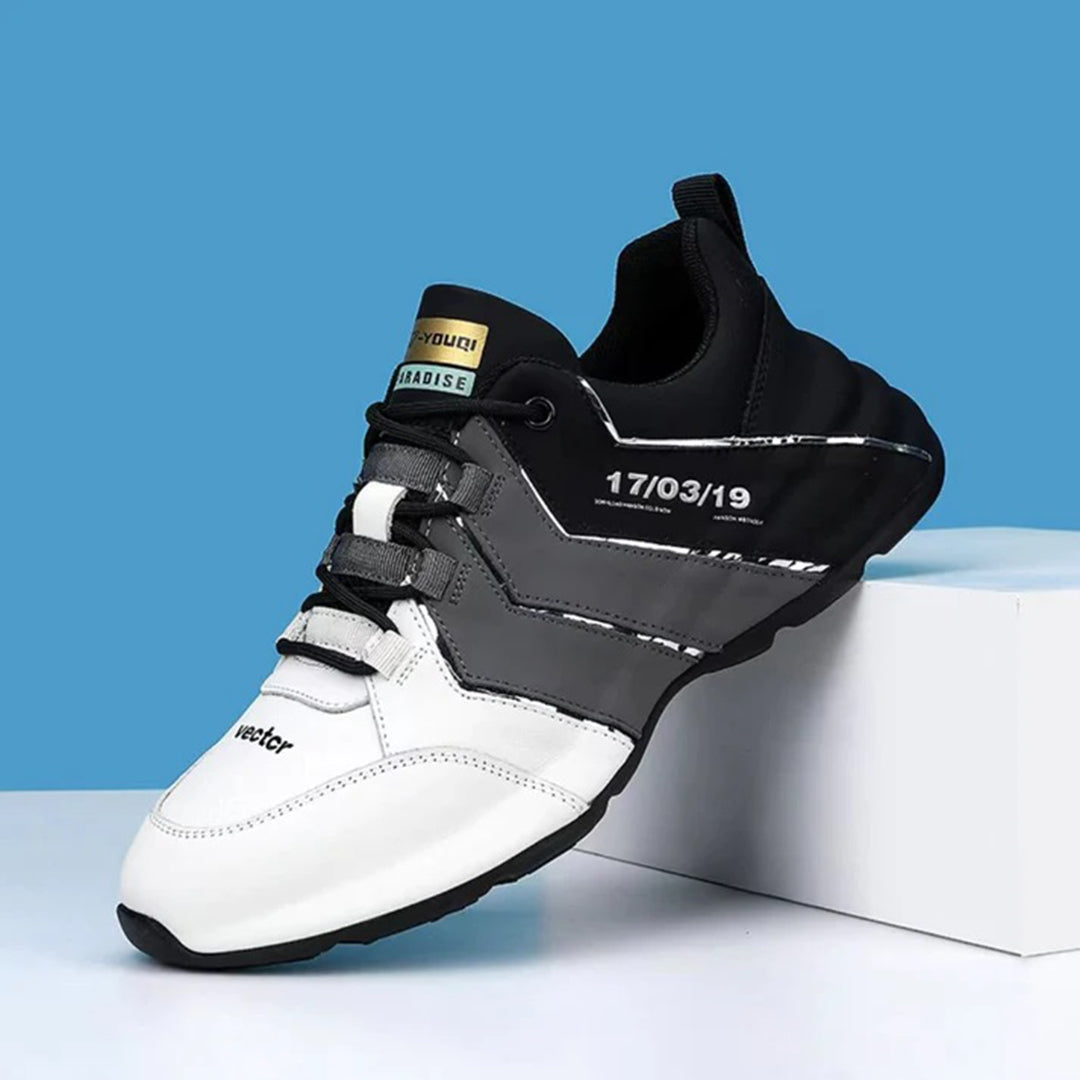 Baskets pour homme automne confortables légères en matière synthétique avec semelle épaisse Romain