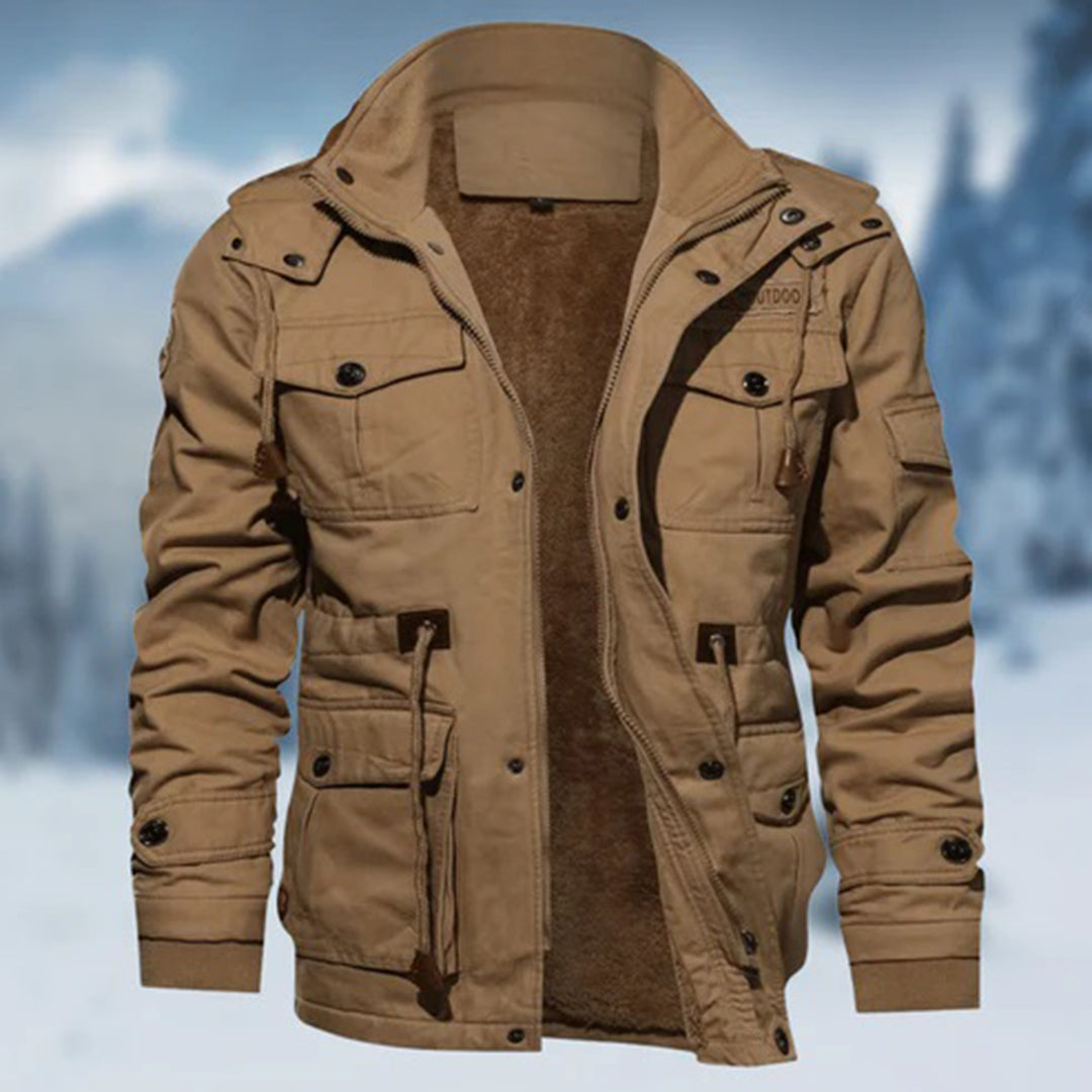 Veste d’hiver pour homme hiver déperlante chaude en coton avec coupe utilitaire Lucien
