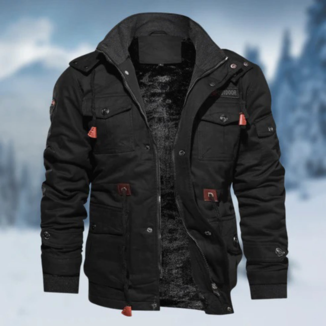 Veste d’hiver pour homme hiver déperlante chaude en coton avec coupe utilitaire Lucien