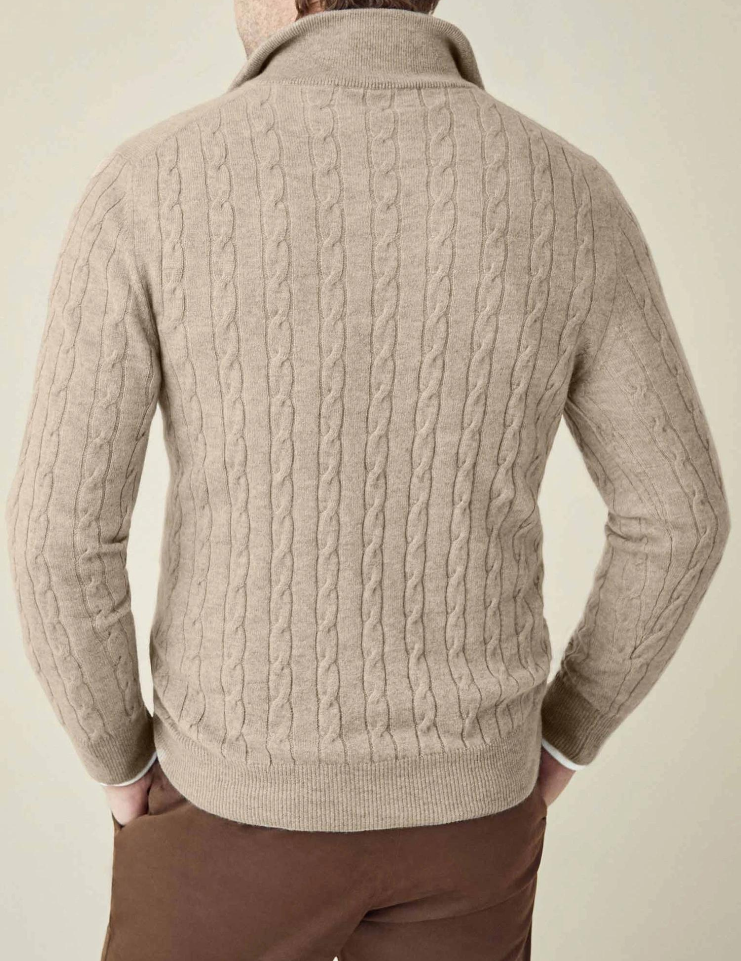 Théo – Pull zippé torsadé homme