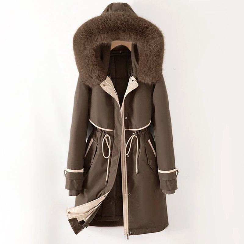 Inès – Parka femme hiver longue à capuche