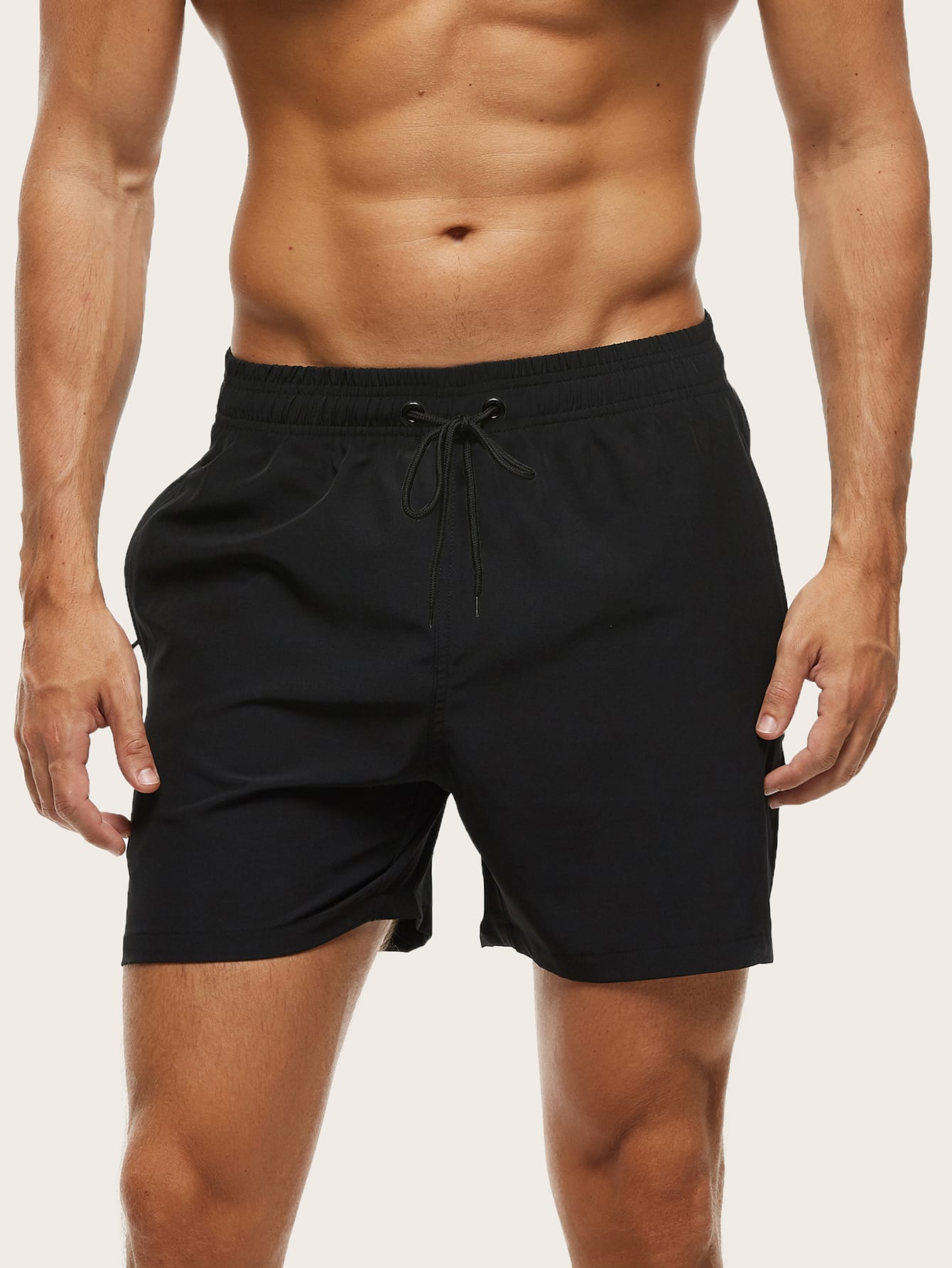 Short de bain homme séchage rapide doublé à poche zippée
