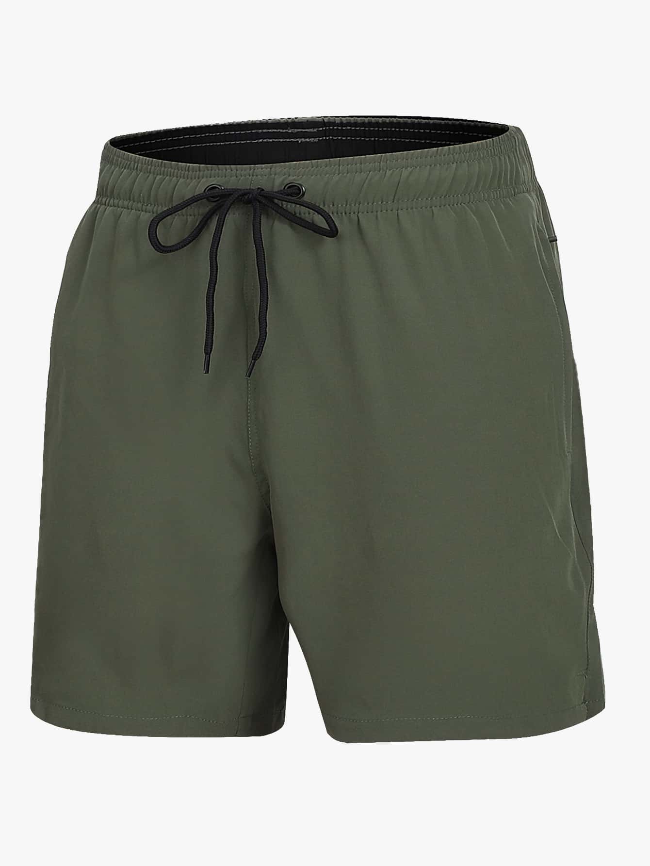 Short de bain homme séchage rapide doublé à poche zippée