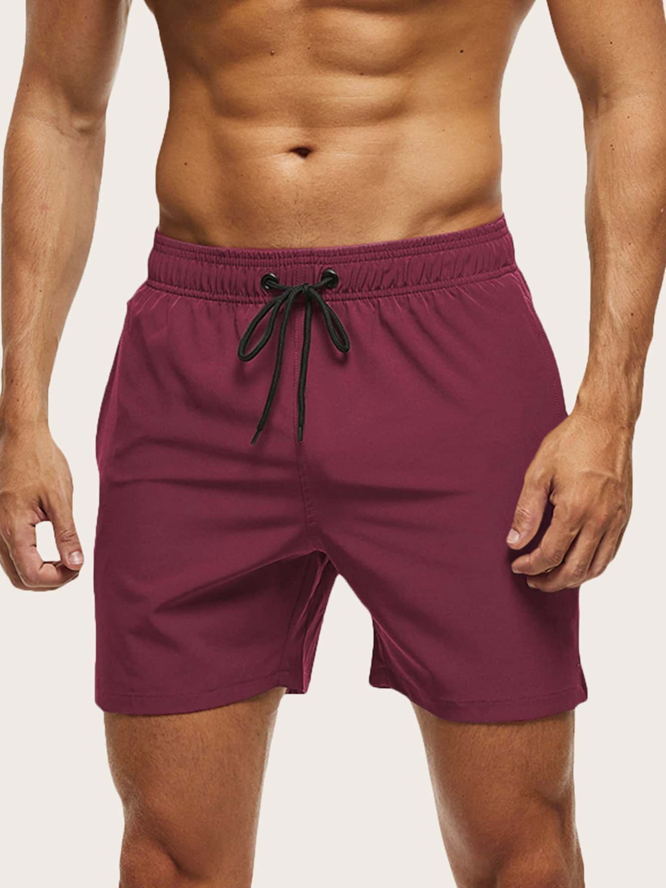 Short de bain homme séchage rapide doublé à poche zippée