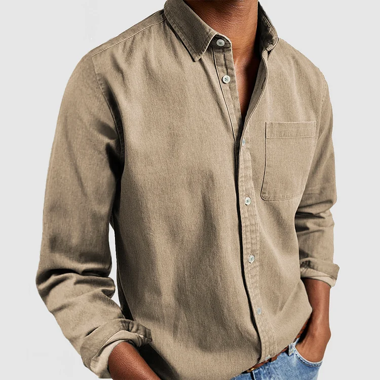 Chemise Homme Manches Longues Style Décontracté – Confort Respirant et Élégance au Quotidien