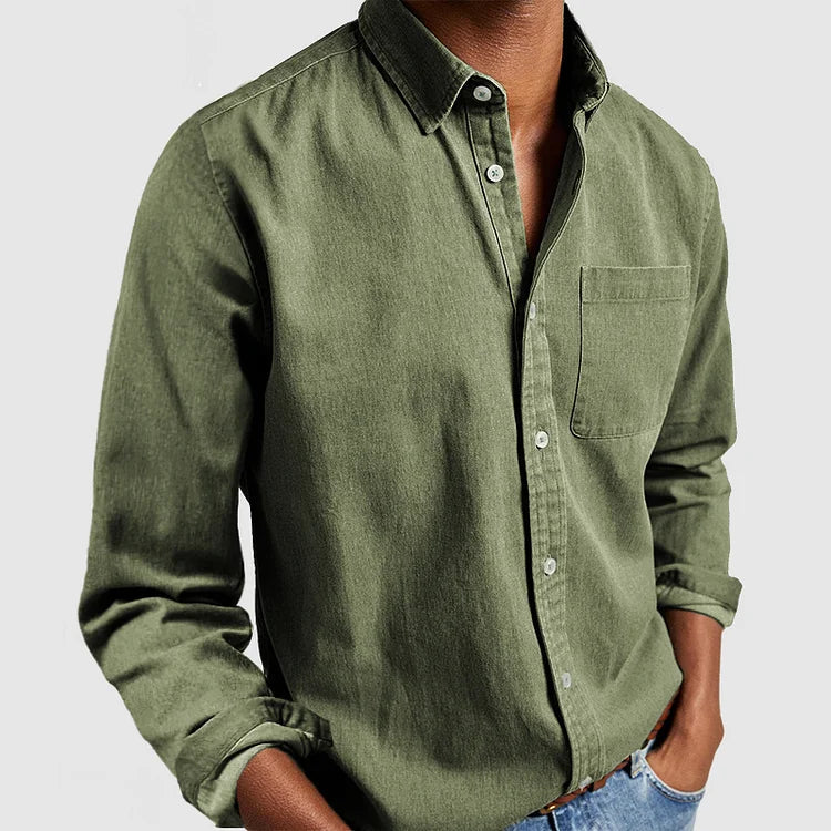 Chemise Homme Manches Longues Style Décontracté – Confort Respirant et Élégance au Quotidien