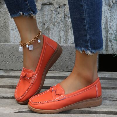 Mocassins femme compensés tressés 2
