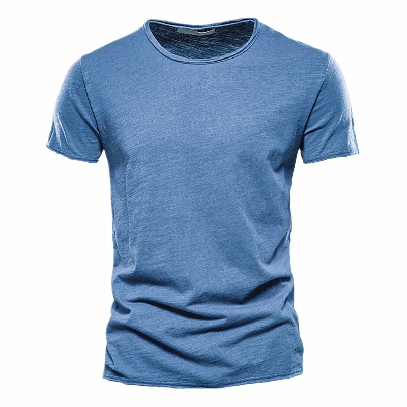 T-shirt pour homme automne léger respirant en coton avec coupe moderne Laurent