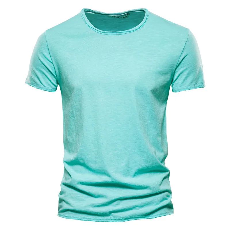 T-shirt pour homme automne léger respirant en coton avec coupe moderne Laurent