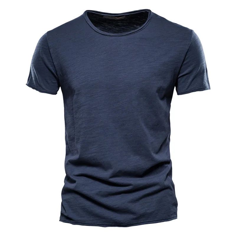 T-shirt pour homme automne léger respirant en coton avec coupe moderne Laurent