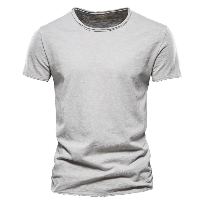 T-shirt pour homme automne léger respirant en coton avec coupe moderne Laurent