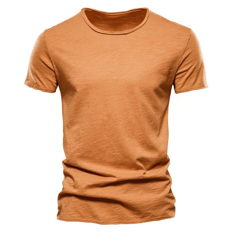 T-shirt pour homme automne léger respirant en coton avec coupe moderne Laurent