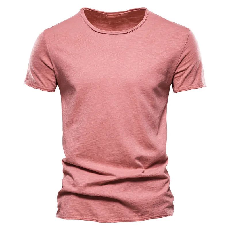T-shirt pour homme automne léger respirant en coton avec coupe moderne Laurent