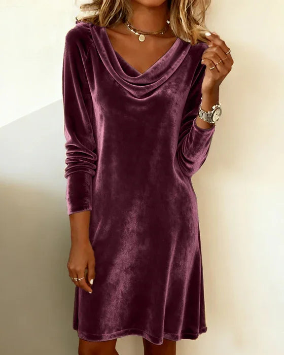 Aurore – Robe d’hiver en velours femme