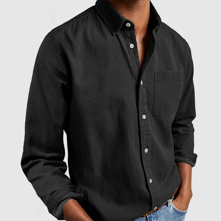 Chemise Homme Manches Longues Style Décontracté – Confort Respirant et Élégance au Quotidien