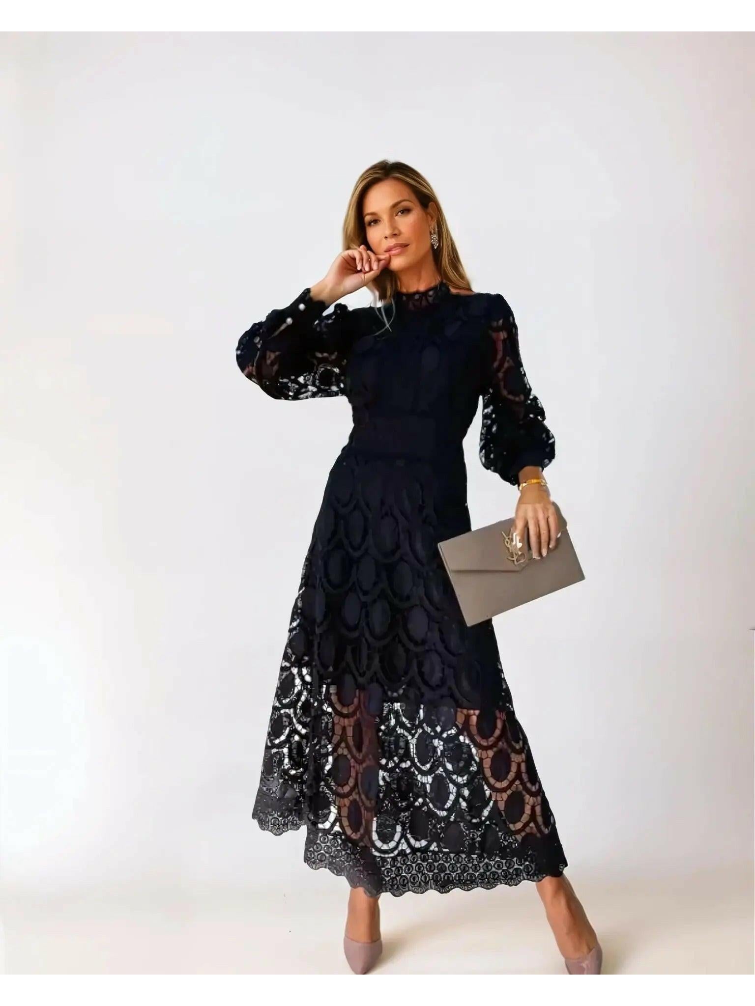 Bérangère – Robe en dentelle femme