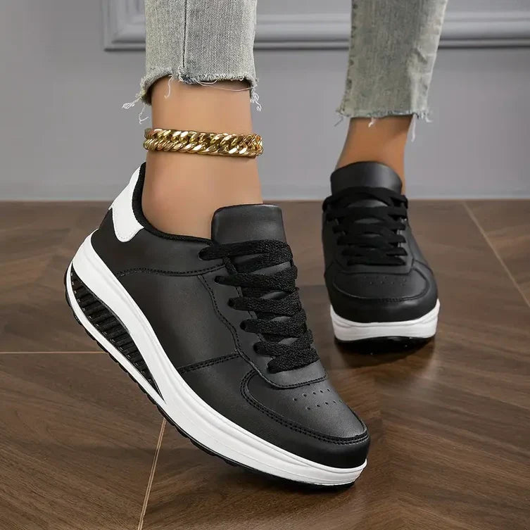 Baskets femme confortables à lacets et semelle flexible 2