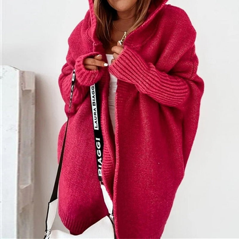 Soline – Gilet femme long à capuche