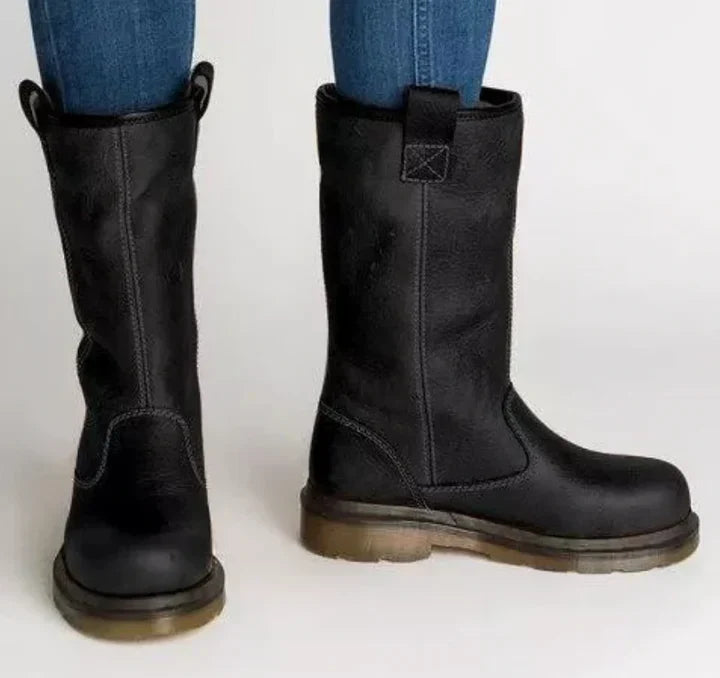 Mathieu – Bottes en cuir doublées style travail d’hiver homme
