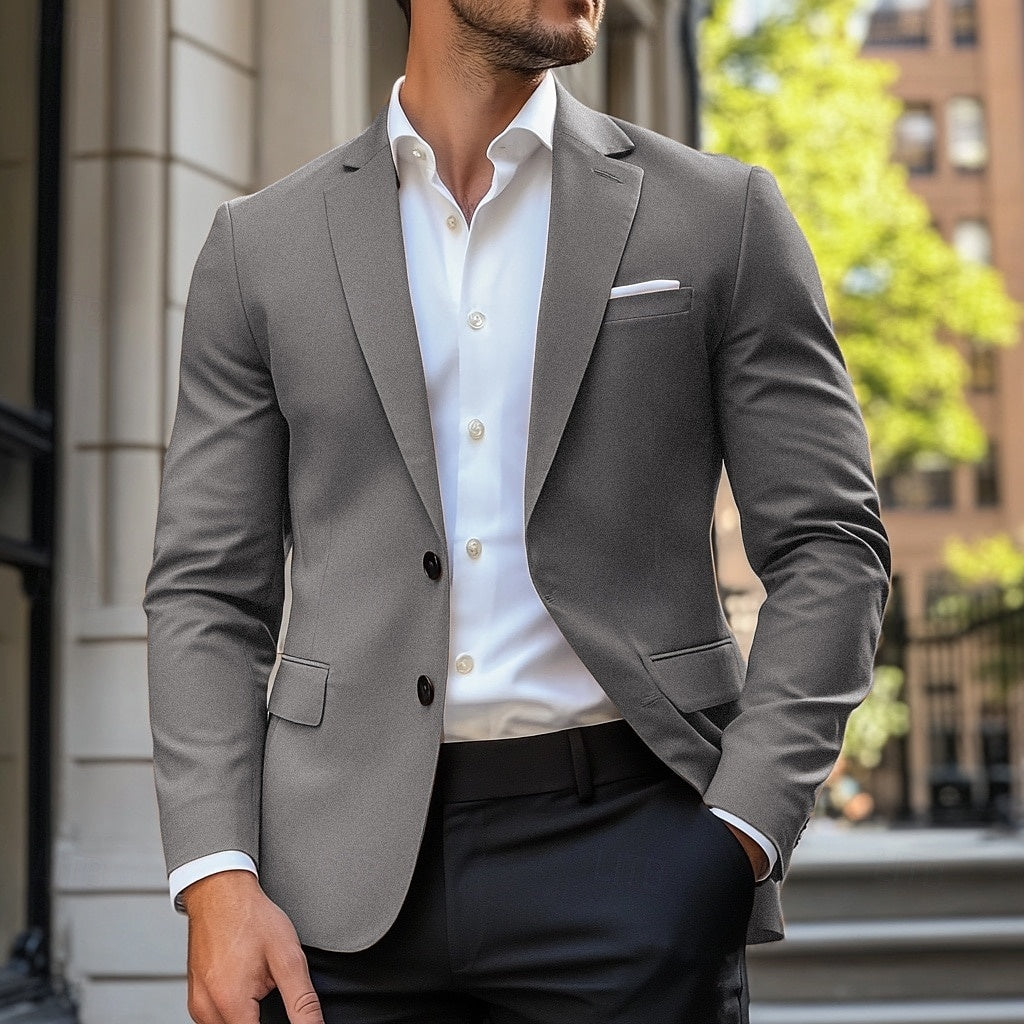 Blazer homme à revers crantés boutonné 3