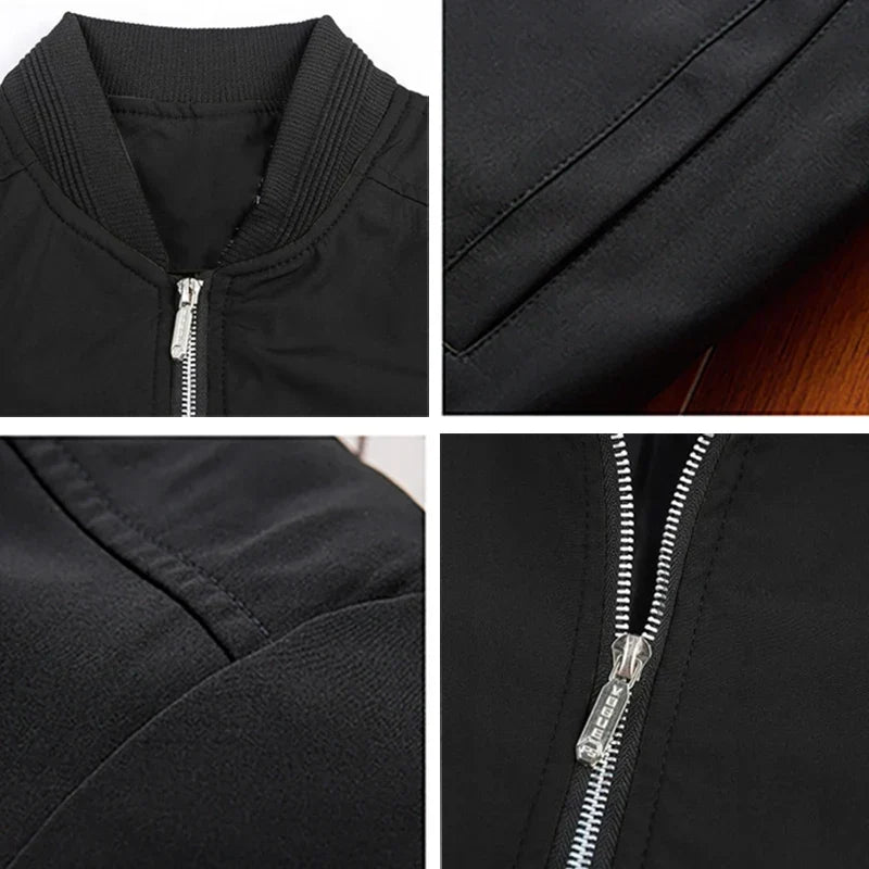 Bomber homme zippé à bords-côtes élastiques et zips décoratifs 14