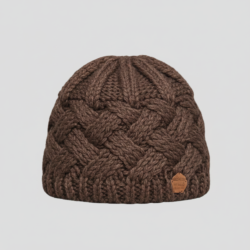 Bonnet en maille torsadée femme 7