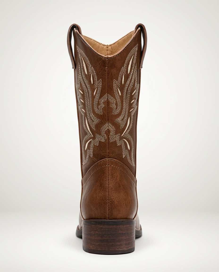 Bottes cowboy hautes femme à bout pointu brodées façon western 2