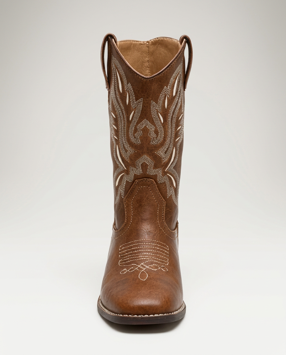 Bottes cowboy hautes femme à bout pointu brodées façon western 4