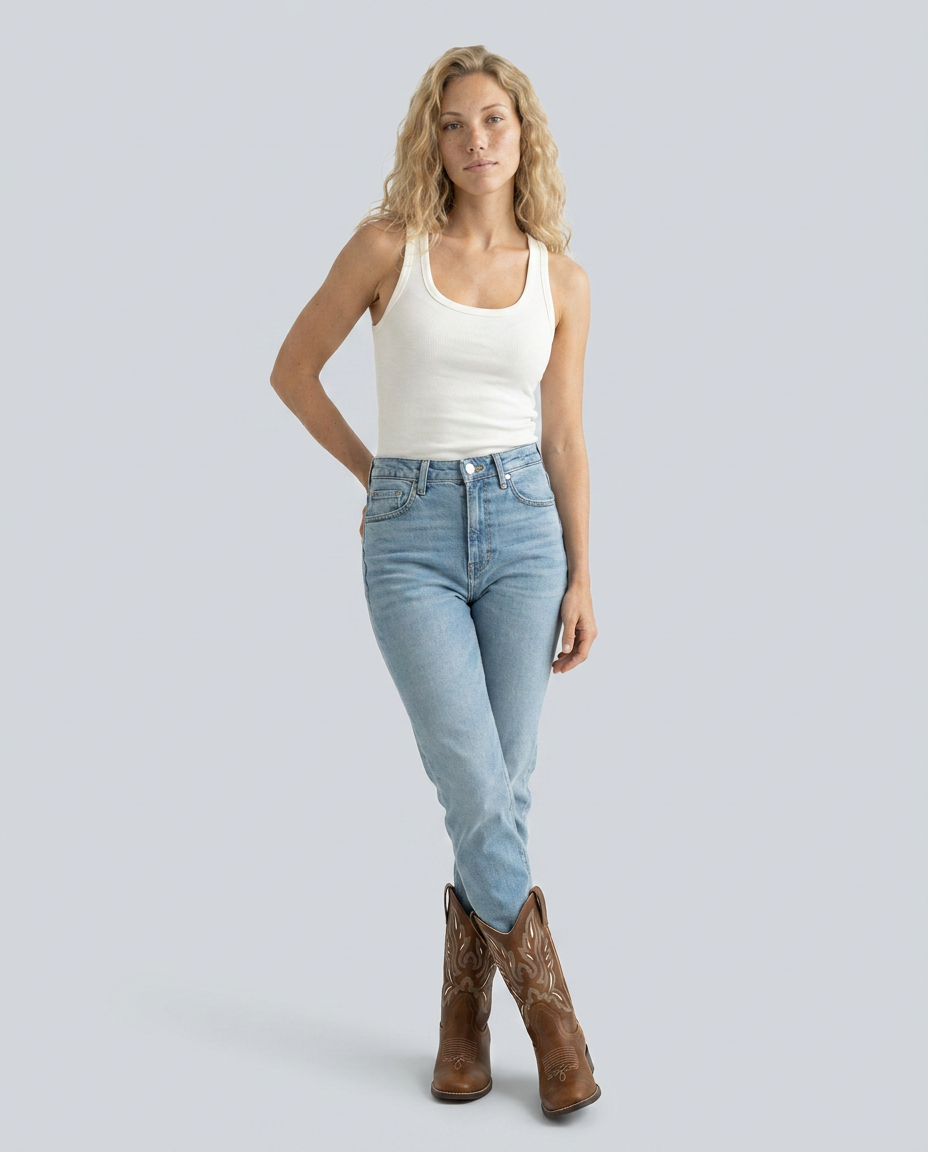Bottes cowboy hautes femme à bout pointu brodées façon western 6