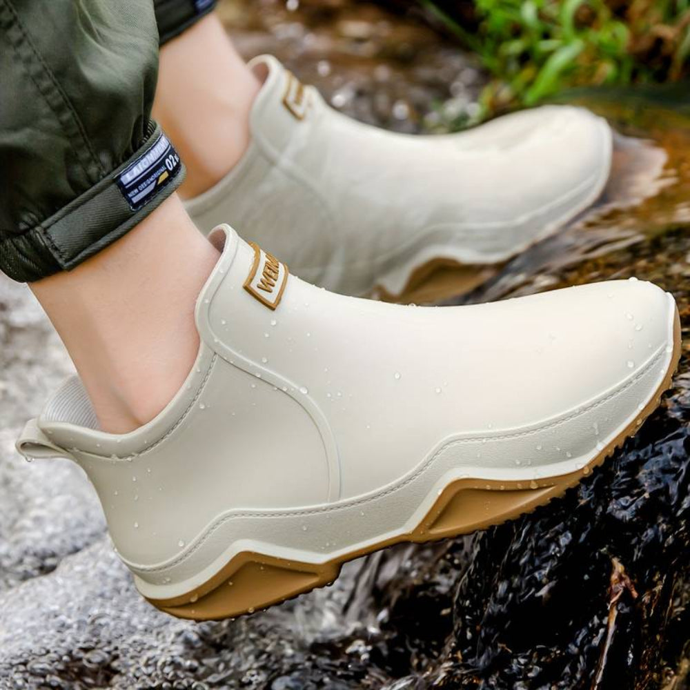 Bottes de pluie femme imperméables en caoutchouc à tige mi-haute 5