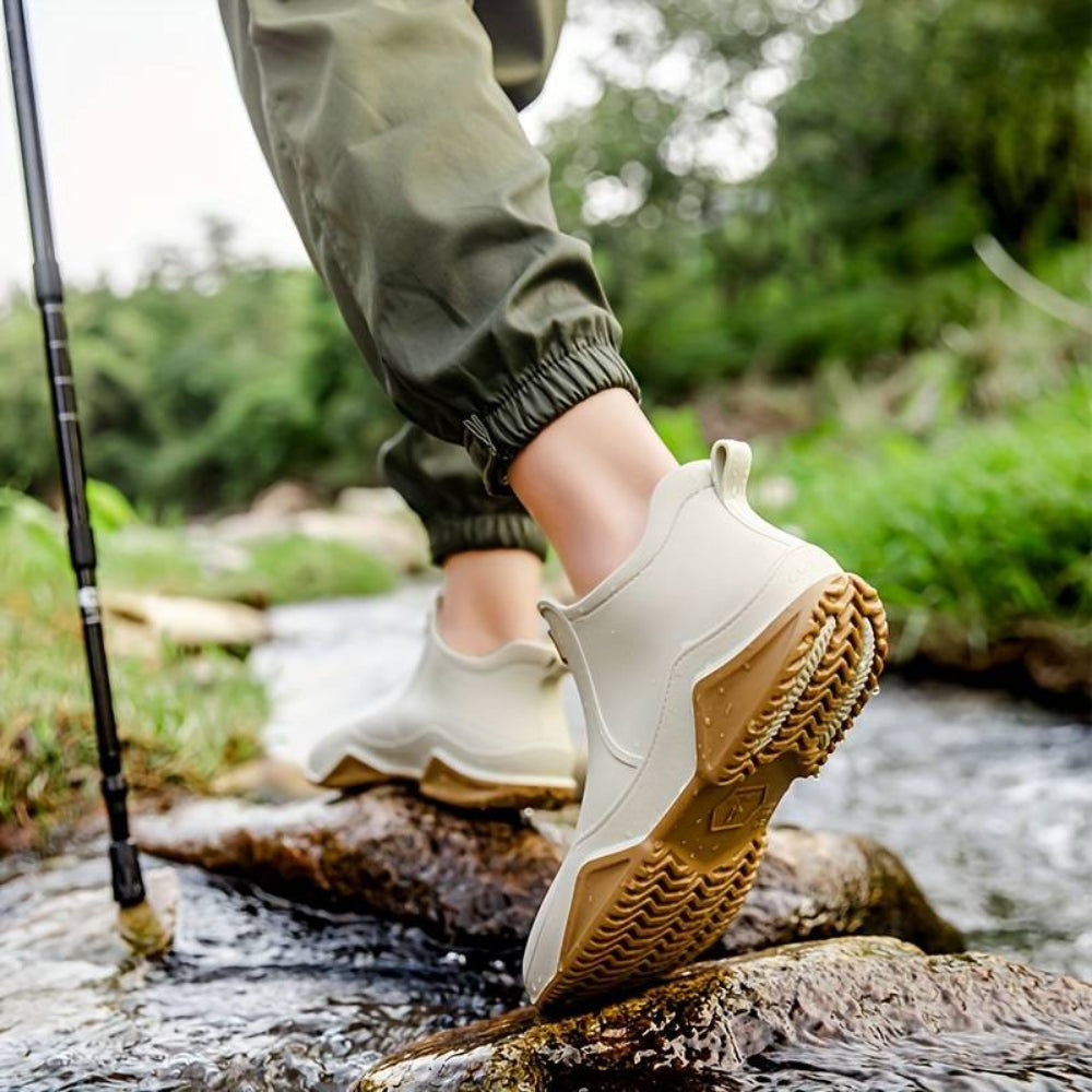 Bottes de pluie femme imperméables en caoutchouc à tige mi-haute 7