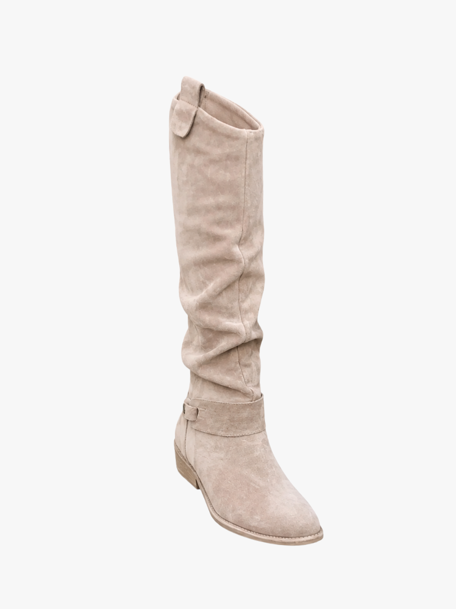 Bottes femme confortables à talon et coupe large 6