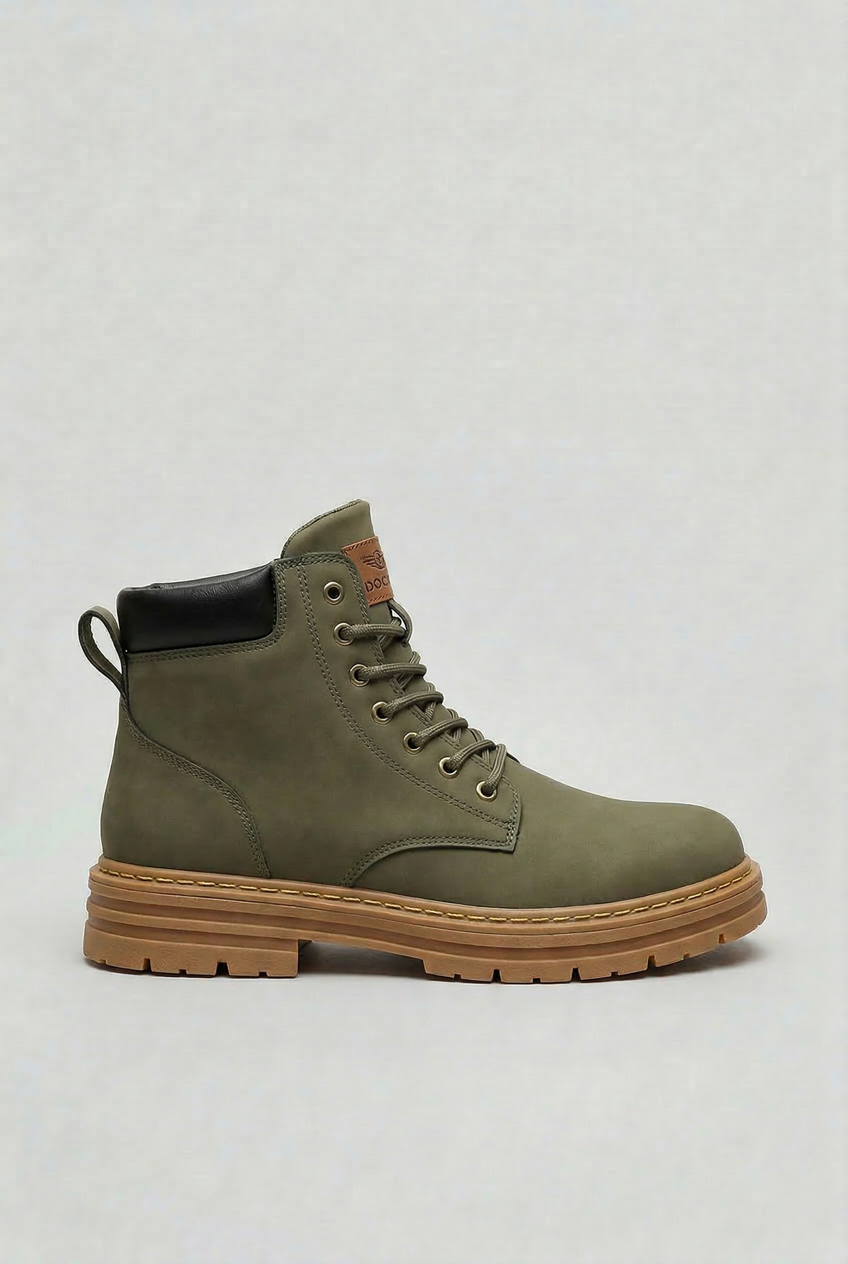 Bottines à lacets homme montantes à semelle crantée aspect nubuck 7