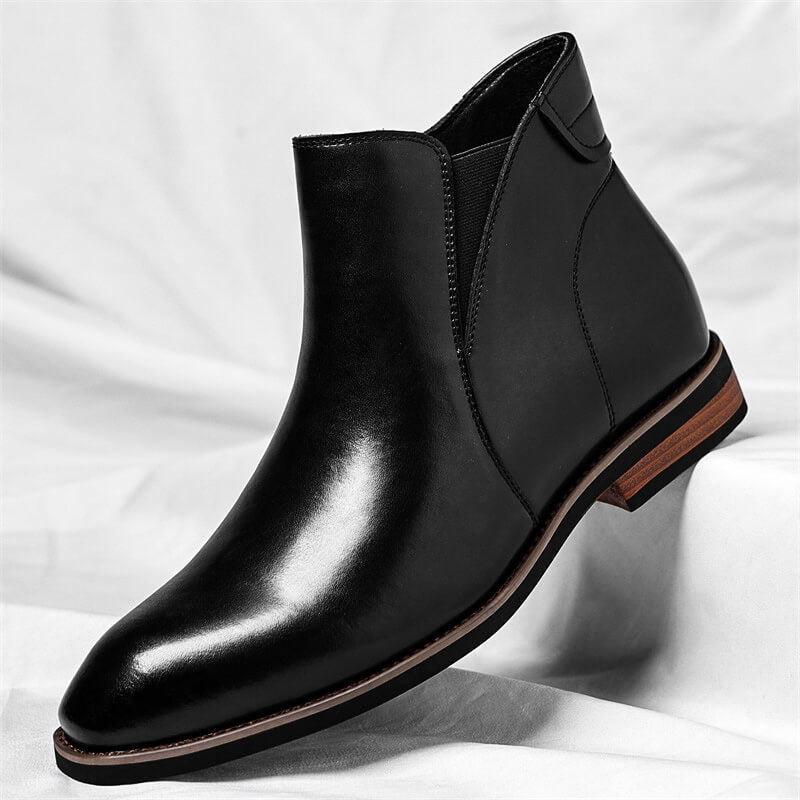Bottines Chelsea femme en cuir à talon bas 2