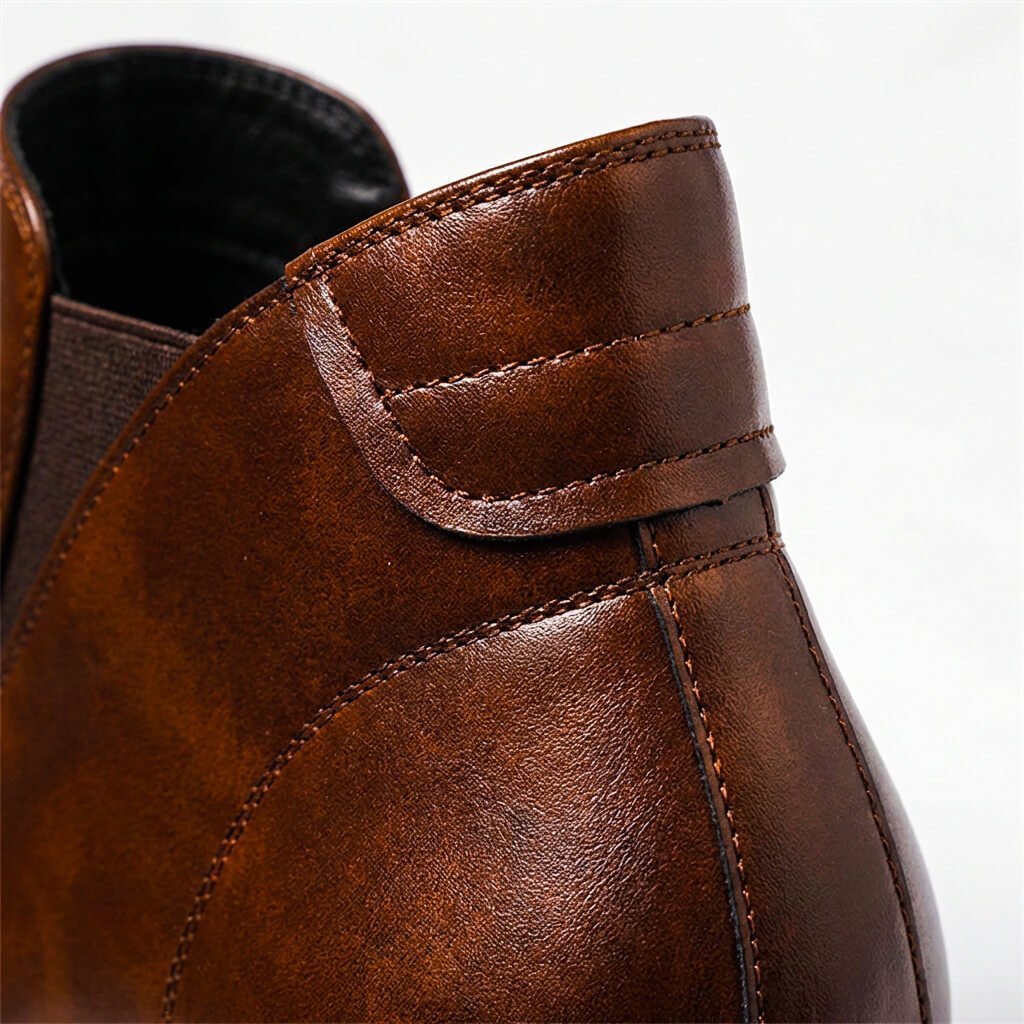 Bottines Chelsea femme en cuir à talon bas 4