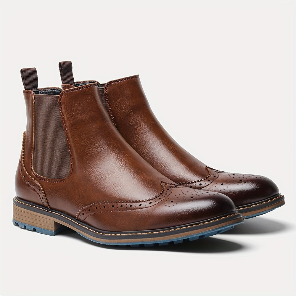 Bottines Chelsea homme à détails brogue 3