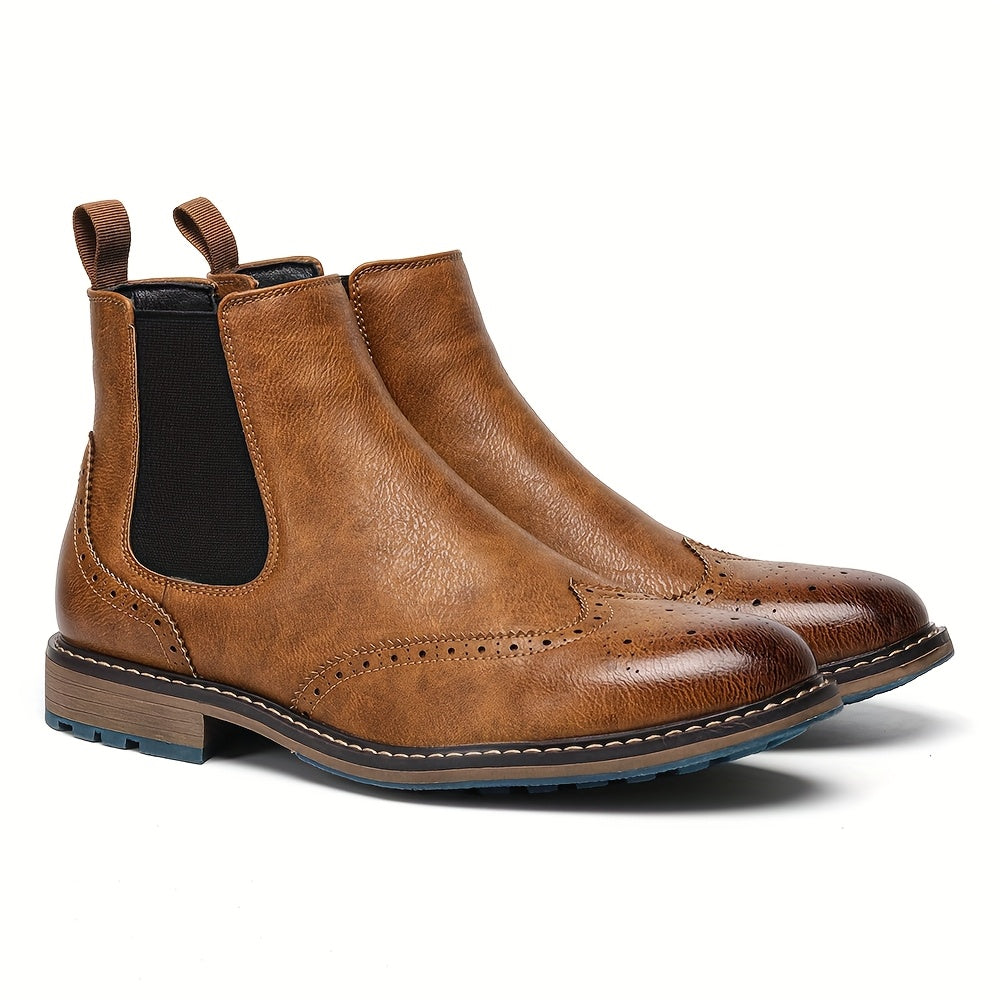 Bottines Chelsea homme à détails brogue 4