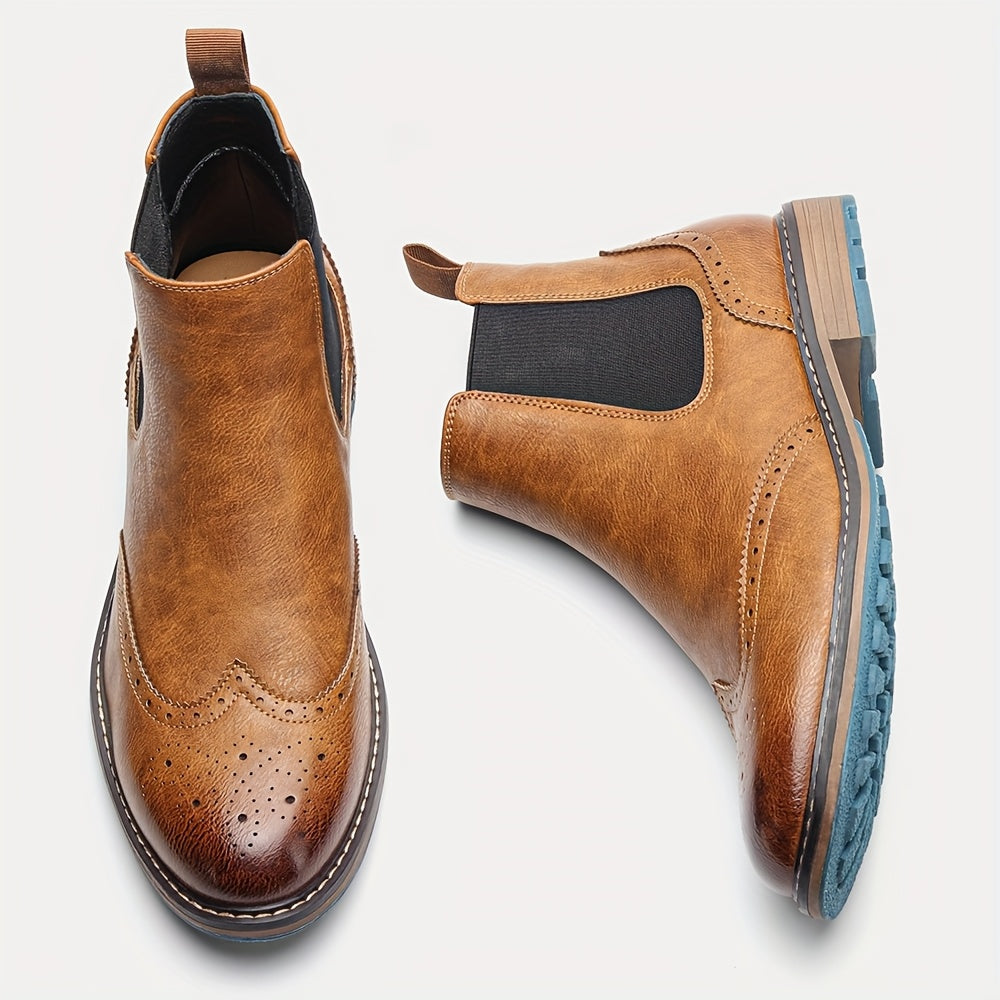 Bottines Chelsea homme à détails brogue 5