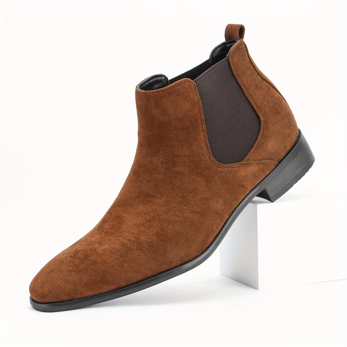 Bottines Chelsea homme en cuir à bout arrondi 10