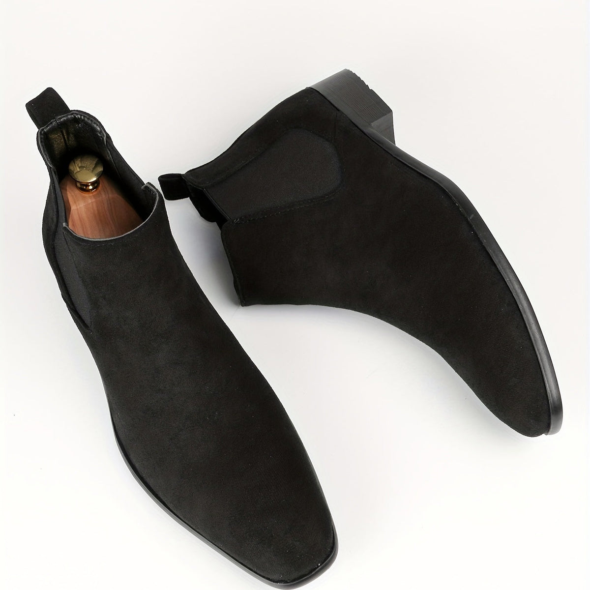Bottines Chelsea homme en cuir à bout arrondi 7