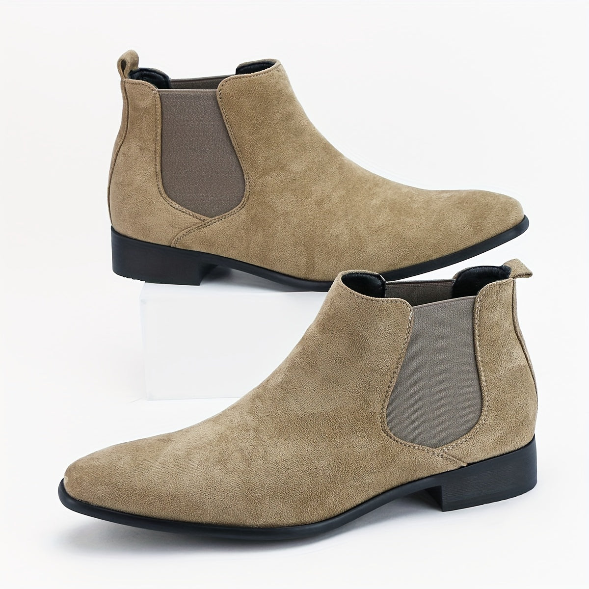 Bottines Chelsea homme en cuir à bout arrondi 9