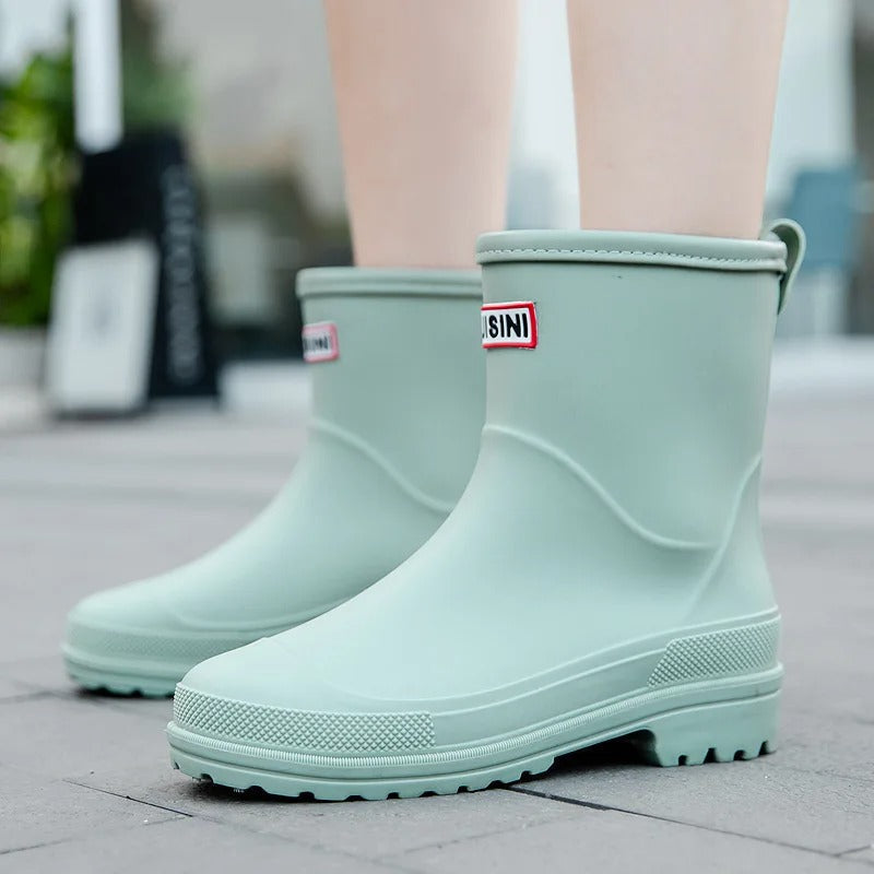 Bottines de pluie femme imperméables à enfiler et semelle crantée 1