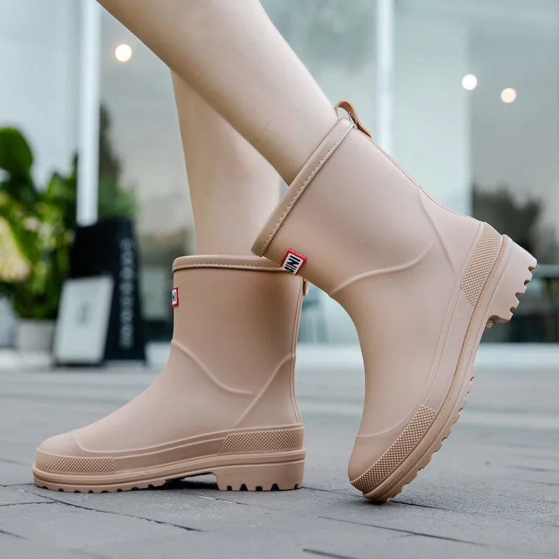 Bottines de pluie femme imperméables à enfiler et semelle crantée 2