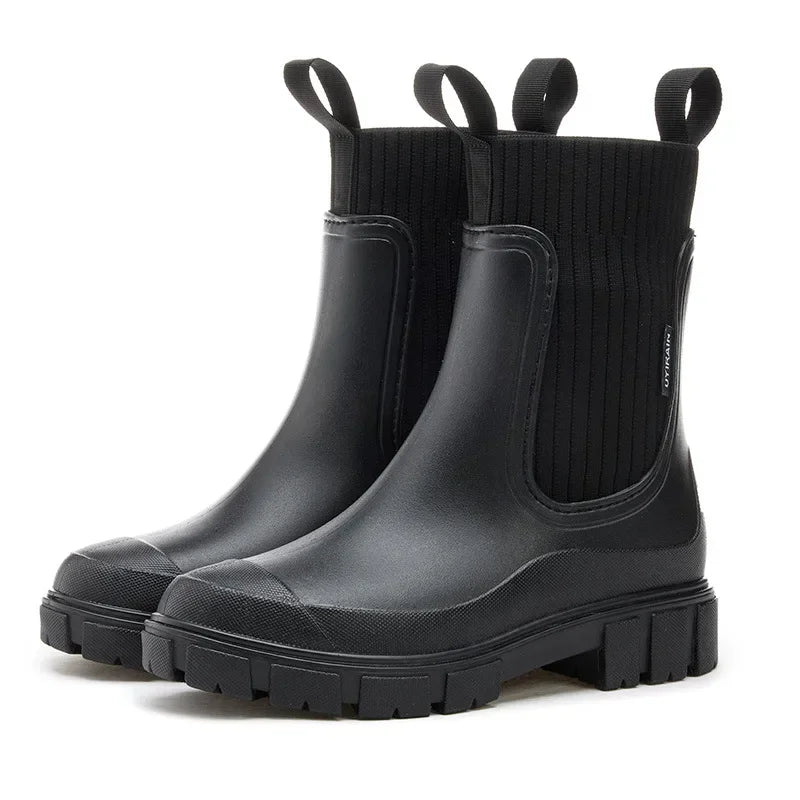 Bottines femme imperméables à enfiler, style chelsea et semelle antidérapante 5