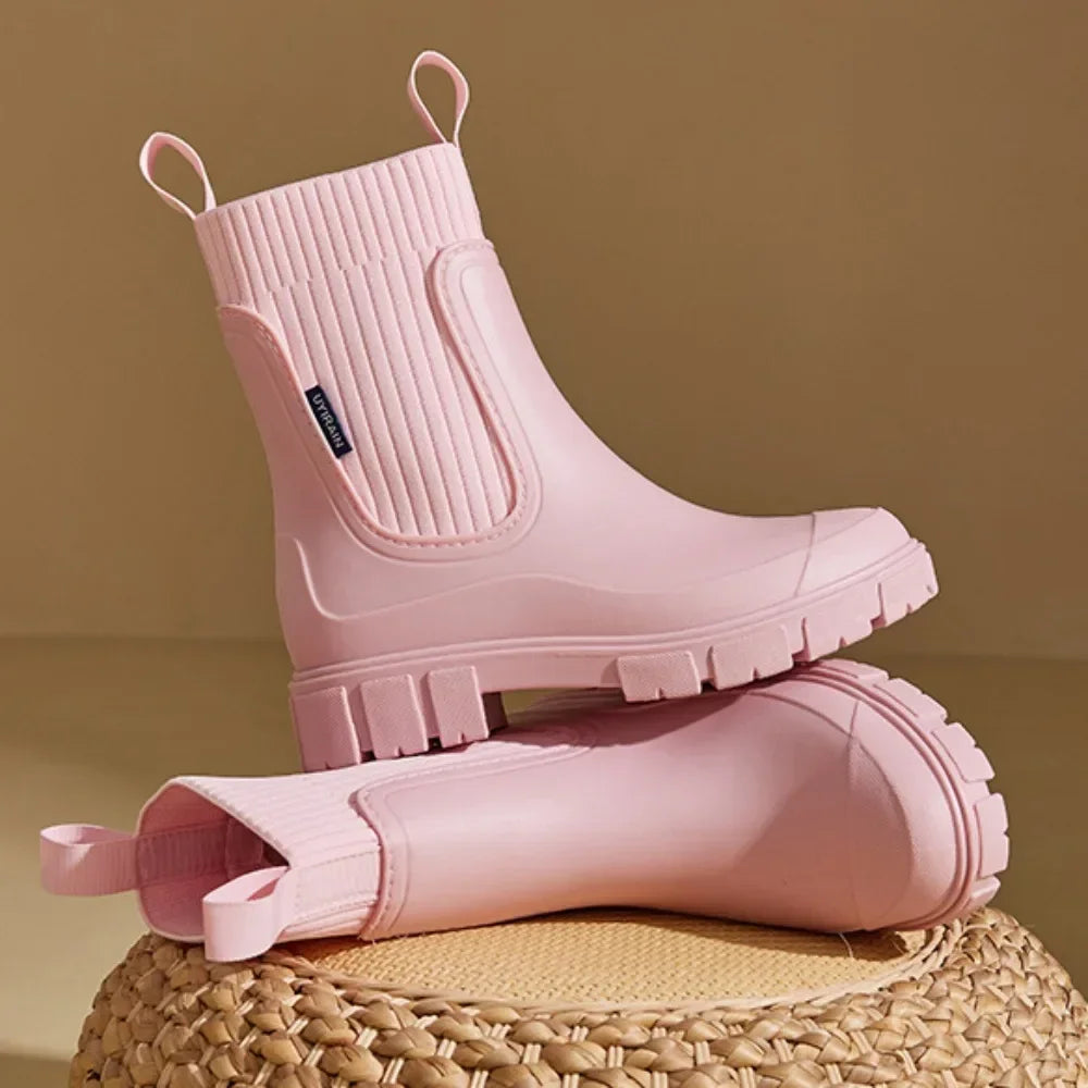 Bottines femme imperméables à enfiler, style chelsea et semelle antidérapante 7