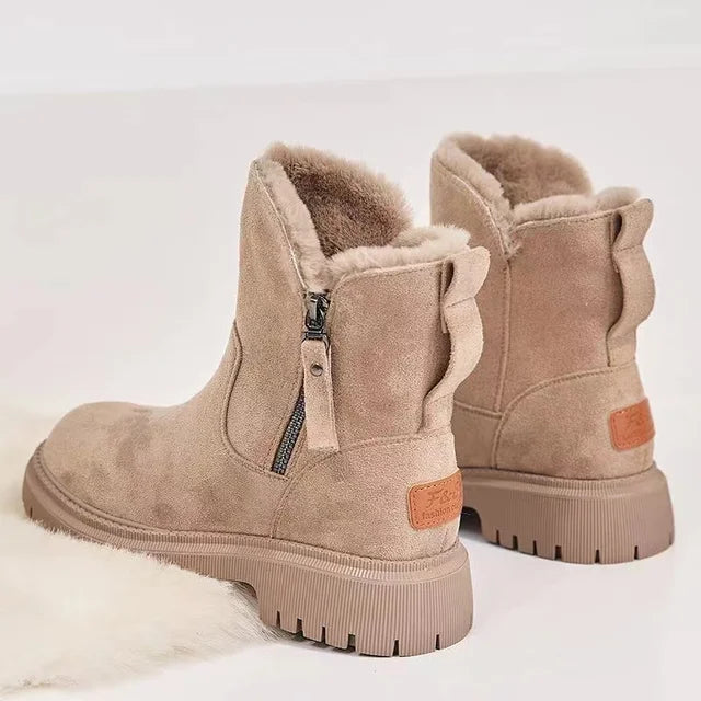 Bottines fourrées femme à zip latéral et semelle antidérapante 3