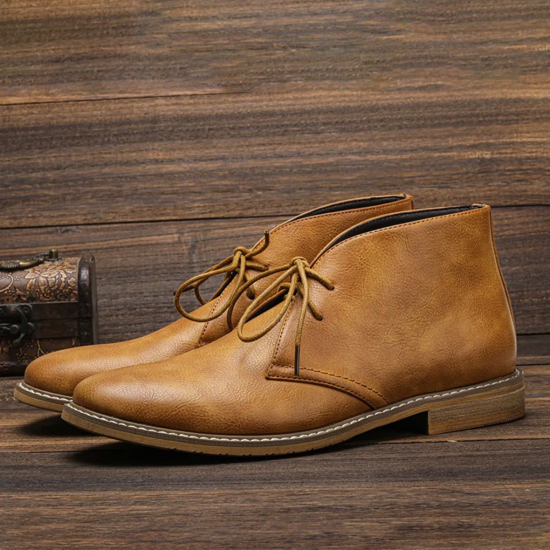 Bottines homme à lacets en cuir tige mi-haute 1